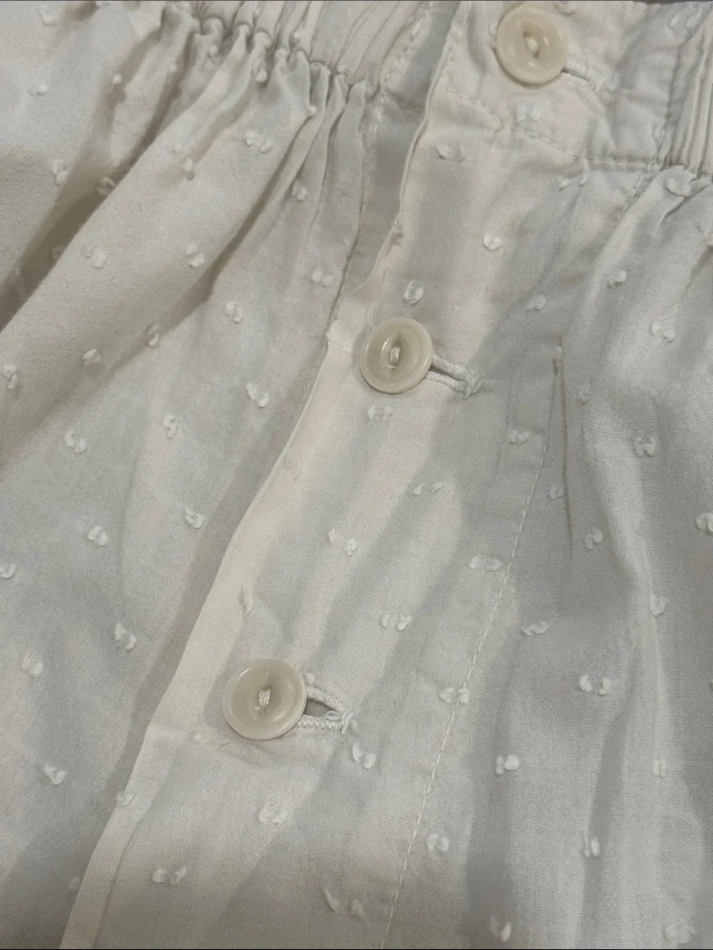 Rudy Jude Tony Swiss Dot Natural Wide-Leg Cotton Gauzy Lounge Trousers Small